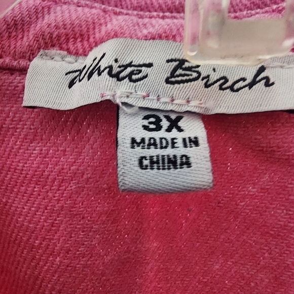 Pink Romper by White Birch. Denim, Size 3X. New - Picture 4 of 6